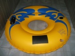 Professional PVC inflatable ski tube with one hand and one cup holder