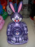 PVC Inflatable Crystal Rabbit Sofas/Chairs for Kids