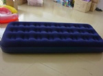 PVC Inflatable Single 24 Holes Flocked Air Beds