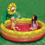 Inflatable swimming plants play center pool with sprayer, animal play spray pool , kids play spray pool