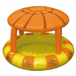 Mushroom PVC inflatable baby wading swimming pool/ Mushroom shape inflatable play ball pit