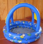 Early Learning Baby activity 2 rings pool,inflatable baby pool with sunshade,inflatable baby pool with canopy