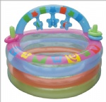 Hot selling Early Learning Baby activity pool, inflatable baby pool with sunshade,inflatable 3 rings baby pools with sunshade