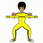 Classical wooden nunchaku kungfu black ebony wood nunchakus Bruce Lee strong rope knot wood Nunchucks martial arts rope yellow red